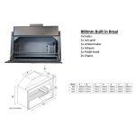 800mm built in braai excluding flue